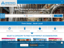 Tablet Screenshot of apartmentsinflorence.net